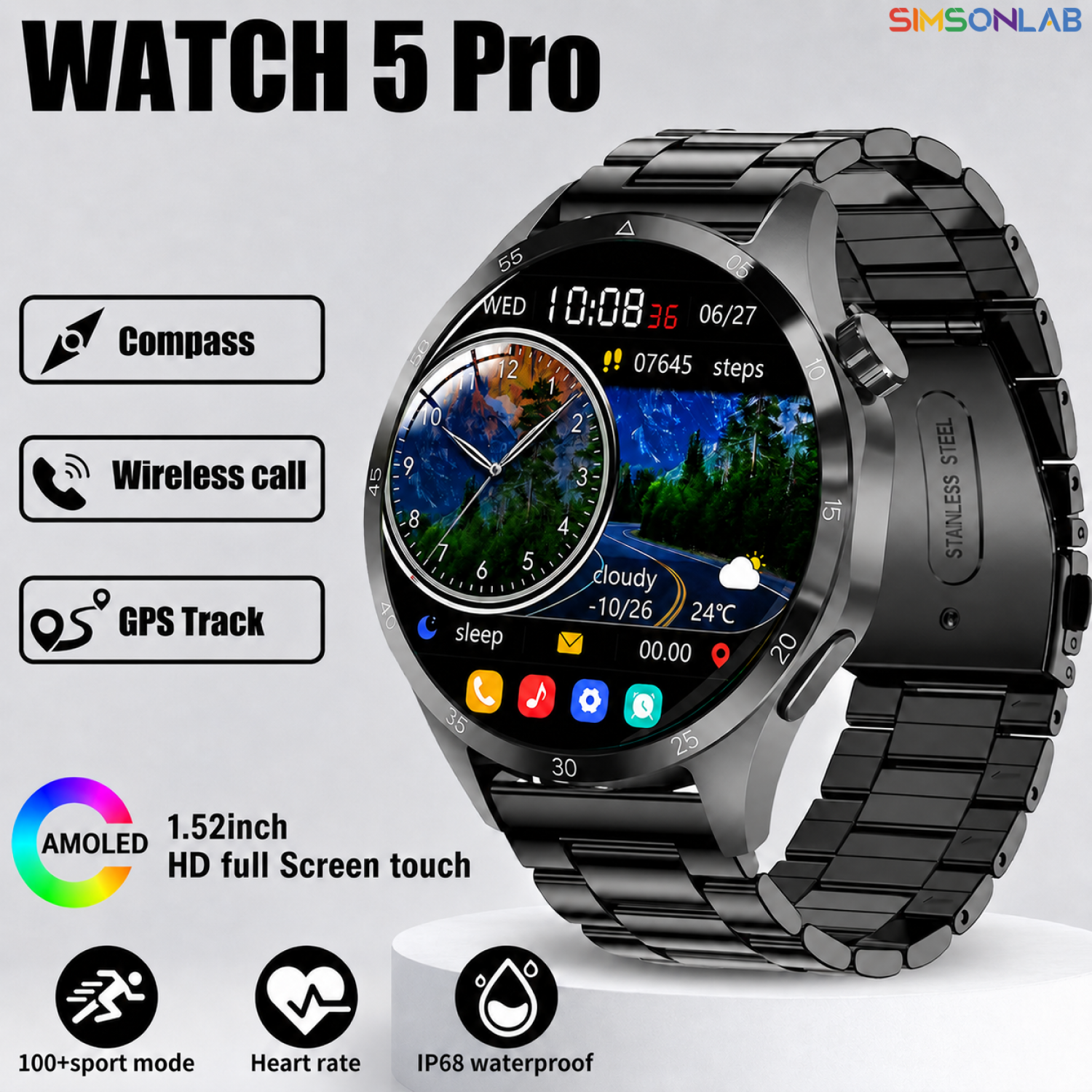 2026 New Smart Watch Men AMOLE - Badminton English ulasan dan harga