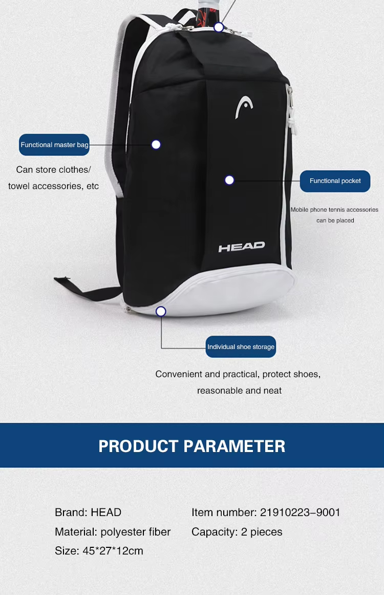 HEAD Tennis Racket Bag Large C - Badminton Equipment ulasan dan harga
