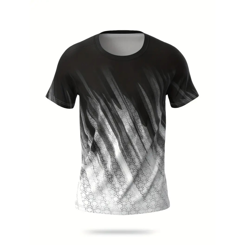 Gradient Striped Printed T-shi - Badminton Png ulasan dan harga