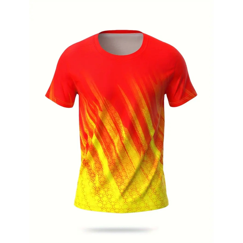 Gradient Striped Printed T-shi - Badminton Png ulasan dan harga